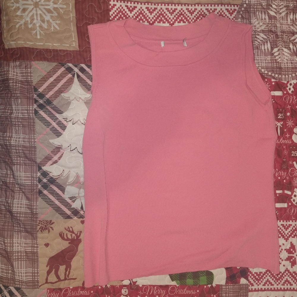 Pink Sleeveless Tank Top